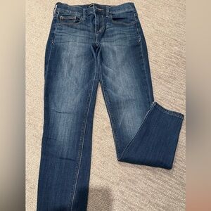 Express Dark Blue Straight Leg Jeans
